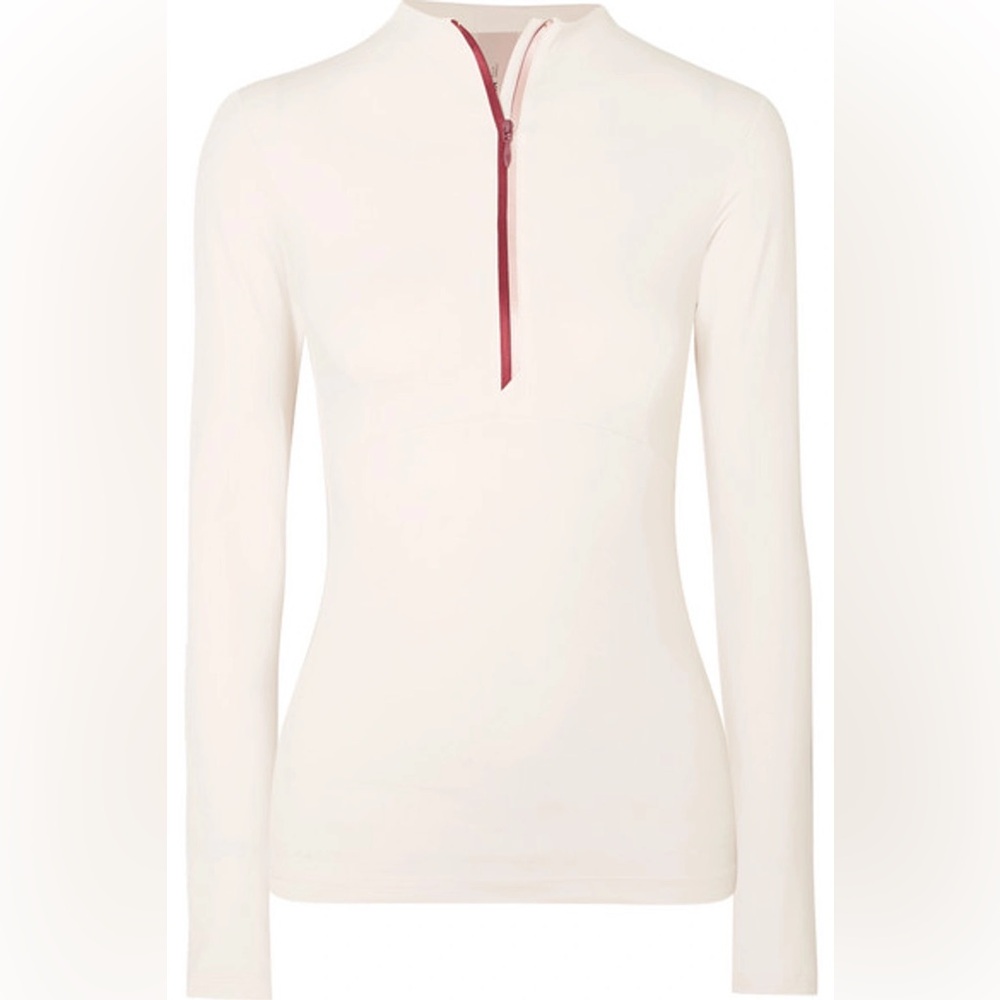 Vaara Ella Pullover Stretch Jersey Top Long Sleeve Polyamide In White Size M